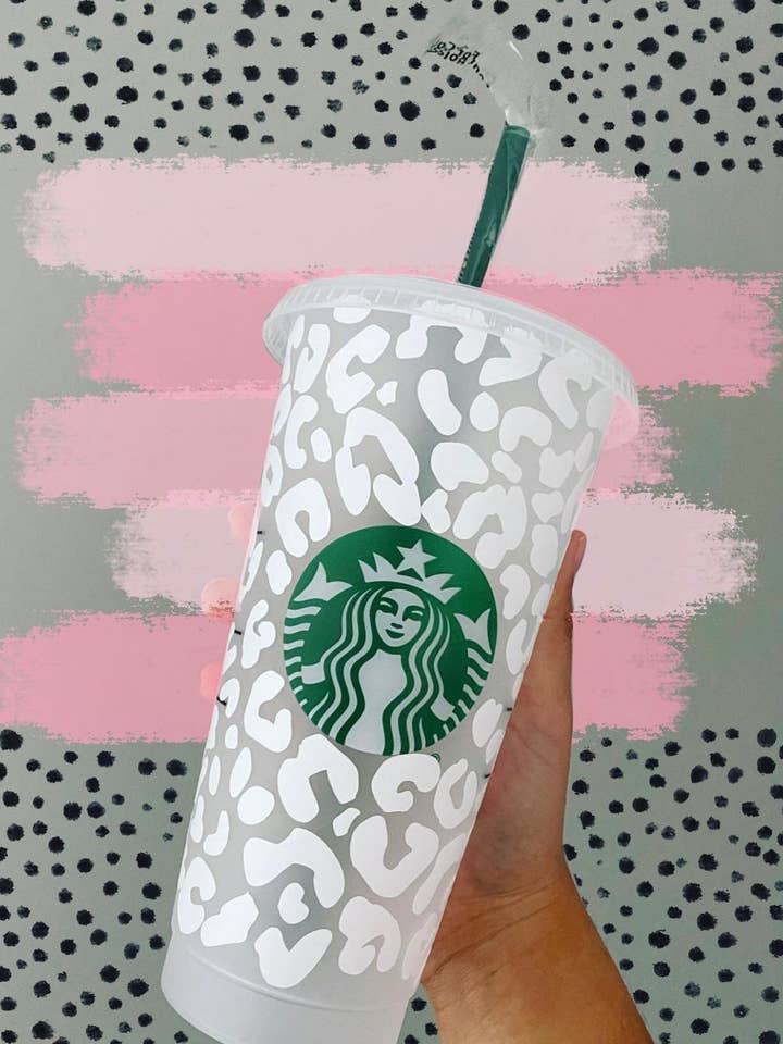 Weißer Cheetah Starbucks Becher für den Großhandel von And Do It Anyway