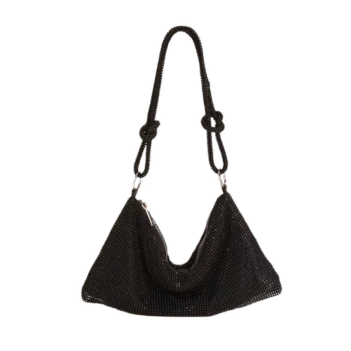 Dipped Shop - Vente Sac porté épaule – femme - Sac de soirée scintillant en strass simple DP25C7480