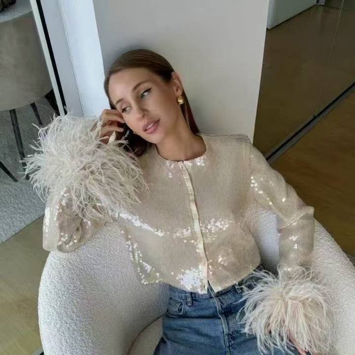 Sequin top vest - TP2015 for wholesale by LUCCE