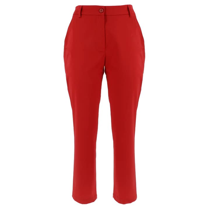 Antigua Hose aus Baumwollsatin mit schmalem Bein für den Großhandel von Karakorum