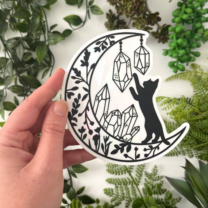 Art by Sharell - Wholesale Suncatcher - Cat on Moon Suncatcher Window Sticker Decal, Cat Lover Gift4