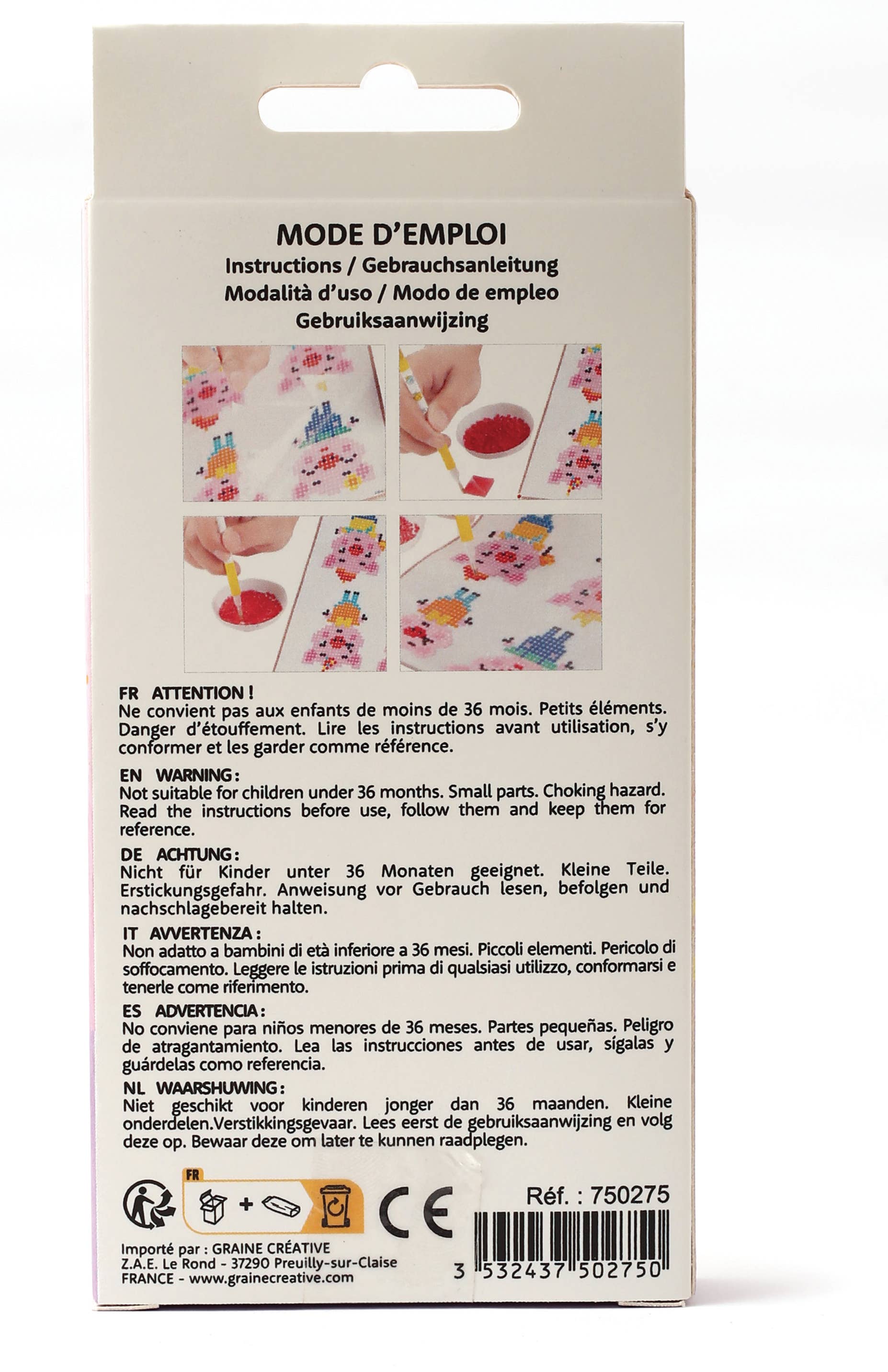 Graine Créative - Wholesale DIY Craft Kit - Kids - DIAMOND MOSAIC STICKER KIT - SUN4