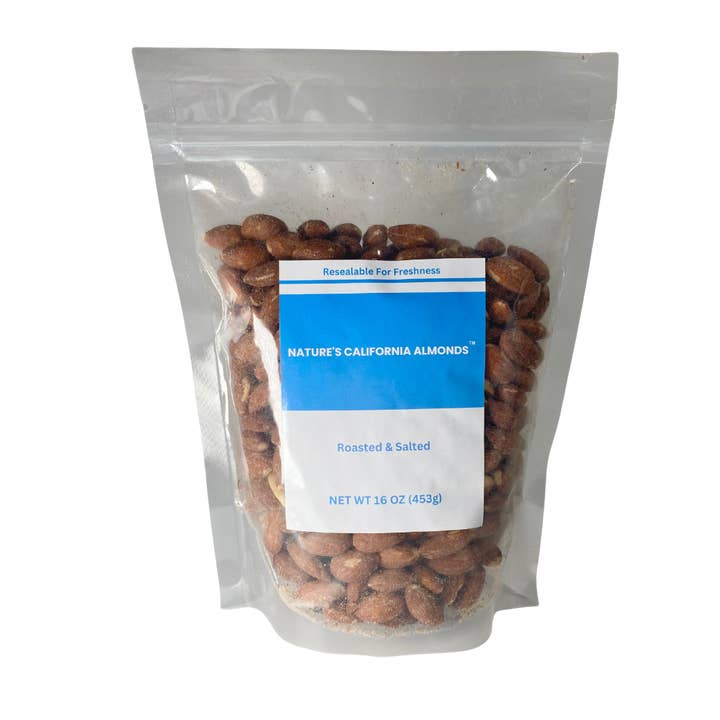 NATURE'S CALIFORNIA ALMONDS® Roasted & Salted 16 oz for wholesale by NATURE'S CALIFORNIA ALMONDS