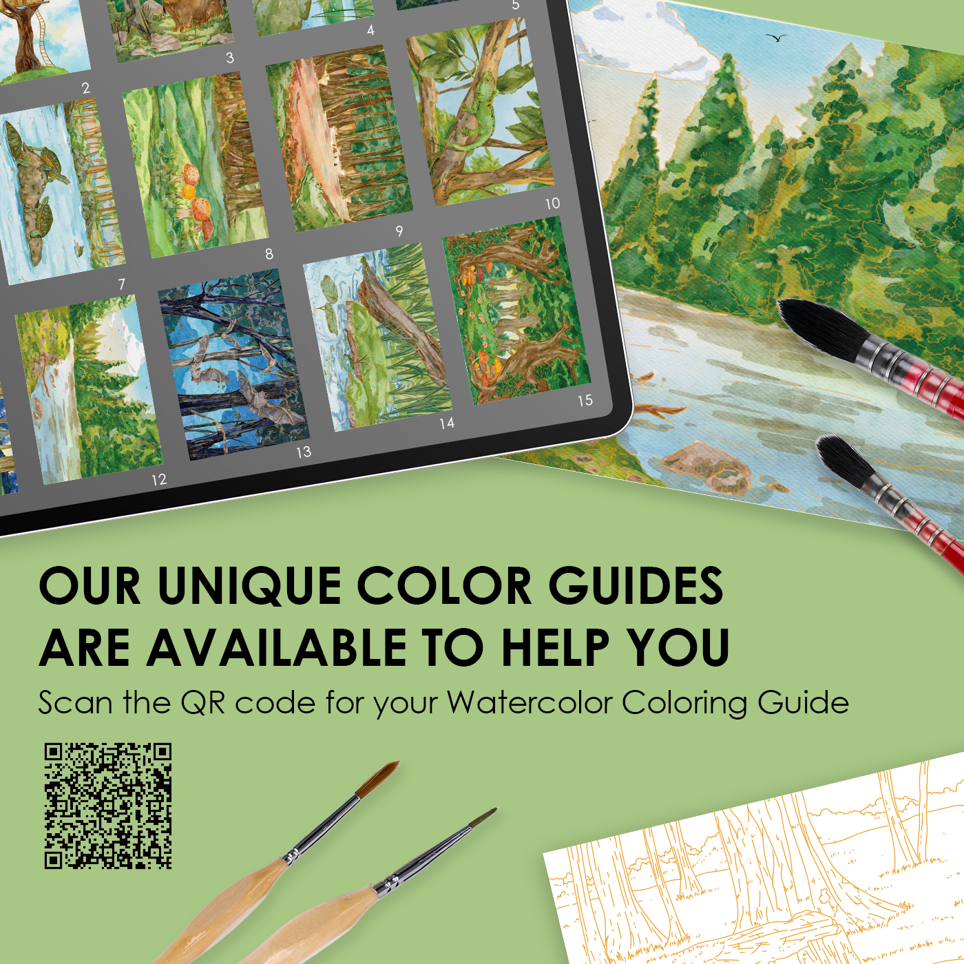 Grabie - Wholesale Crafts, Hobbies & DIY - Forest-Themed Watercolor Coloring Club Box6