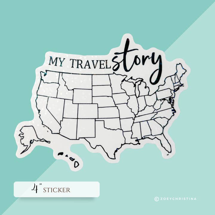 United States Travel Sticker – Colorable Map for Road Trip for wholesale by Zoey Christina