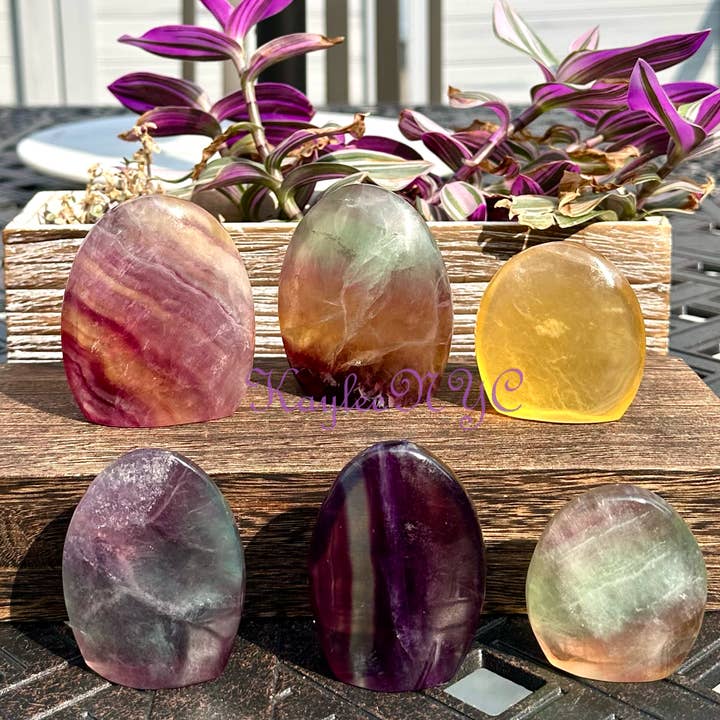 KayleeNYC - Wholesale Spiritual Stone/Crystal - Wholesale Lot 5-6 Pcs Natural Rainbow Fluorite Freeform3