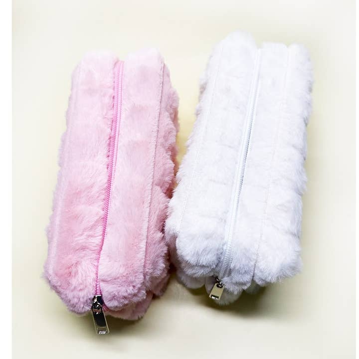 Pochette cosmetica trapuntata in pelliccia sintetica per la vendita all'ingrosso da parte di Funteze