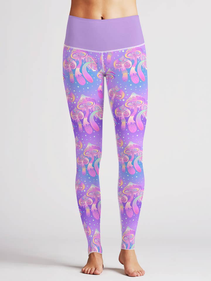 Leggings reversibili a vita alta Inversion per la vendita all'ingrosso da parte di Yoga Bitch Apparel