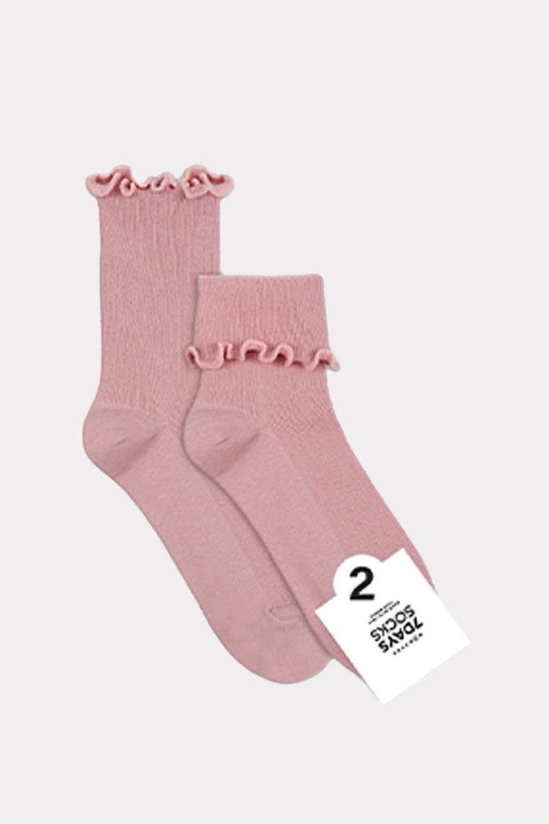 7DAYSSOCKS - Wholesale Sokken - Dames - Sokken met ronde franjes voor dames0