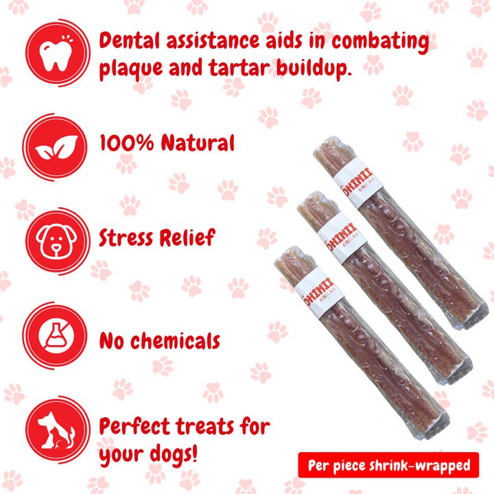 Okiniiri - Wholesale Pet Treats - Dog - OKINIIRI Premium Bully Sticks Shrink Wrapped 6 inch 10 Piece1