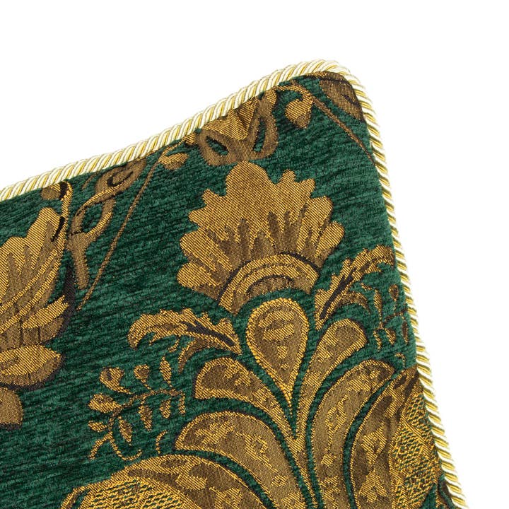 Shiraz Traditional Jacquard Cushion Emerald for wholesale on Faire