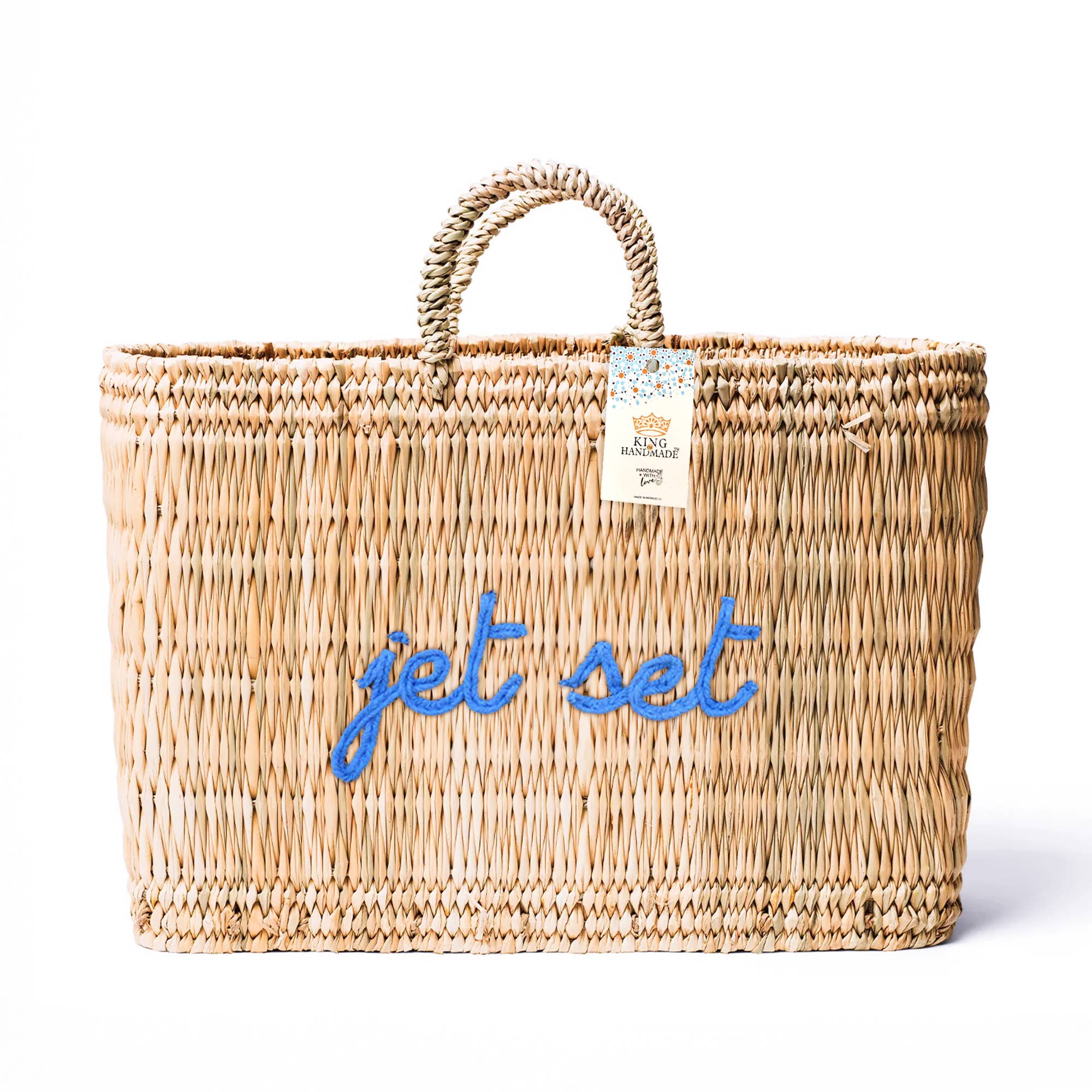 King Of Handmade - Wholesale Beach Bag - Personalized double embroidered name + Custom Weave Handbag9