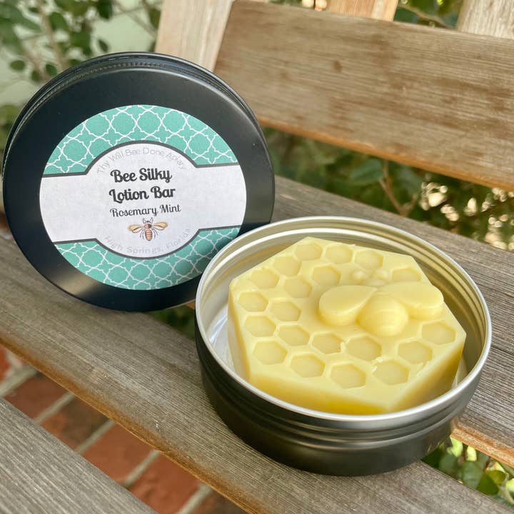 Fast lotion med bivoks, naturlig hård lotion, bar til tør hud for engroshandel hos Thy Will Bee Done Apiary