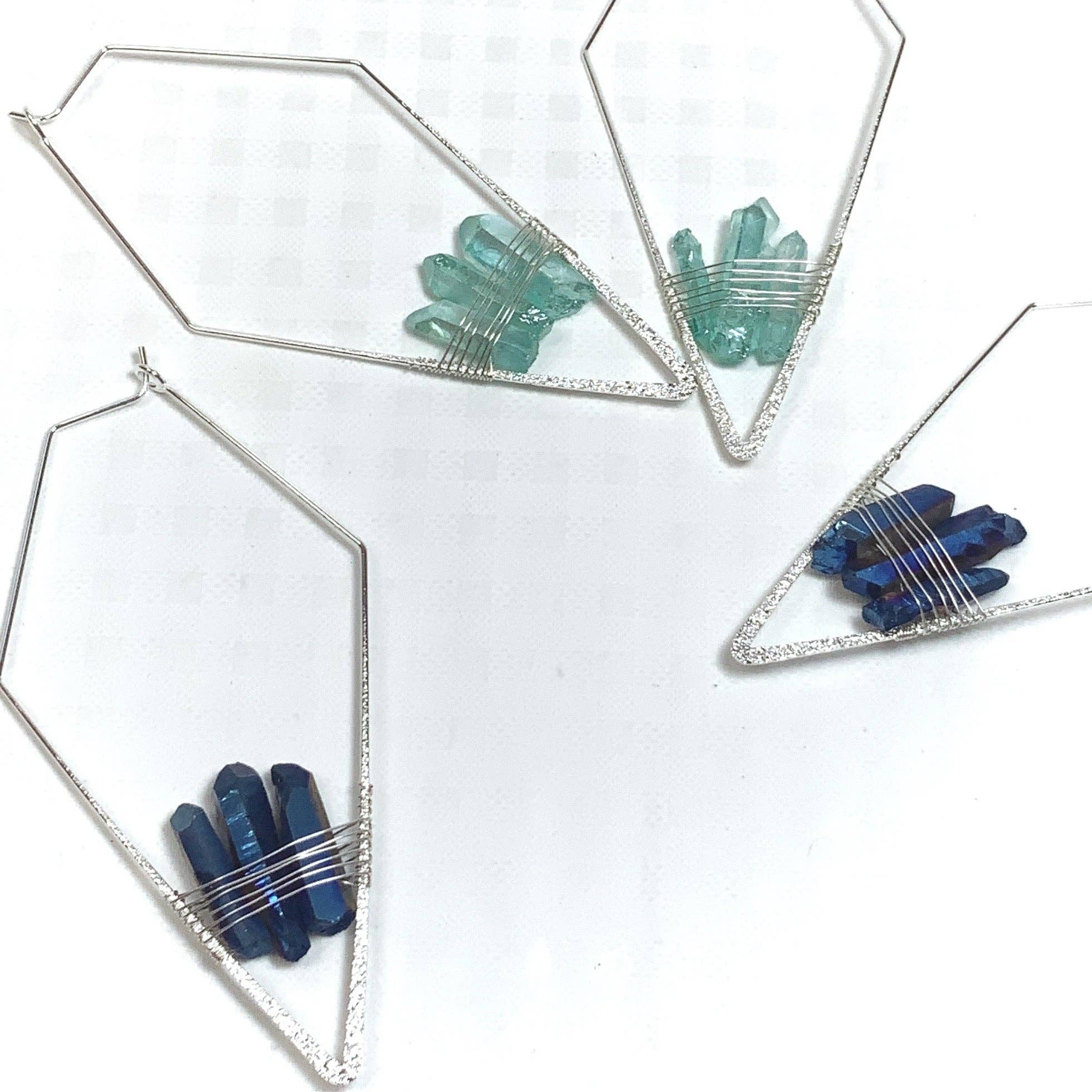 Peace Love Bling - Wholesale Dangle Earrings - Ray of Light Titanium Crystal Earrings7