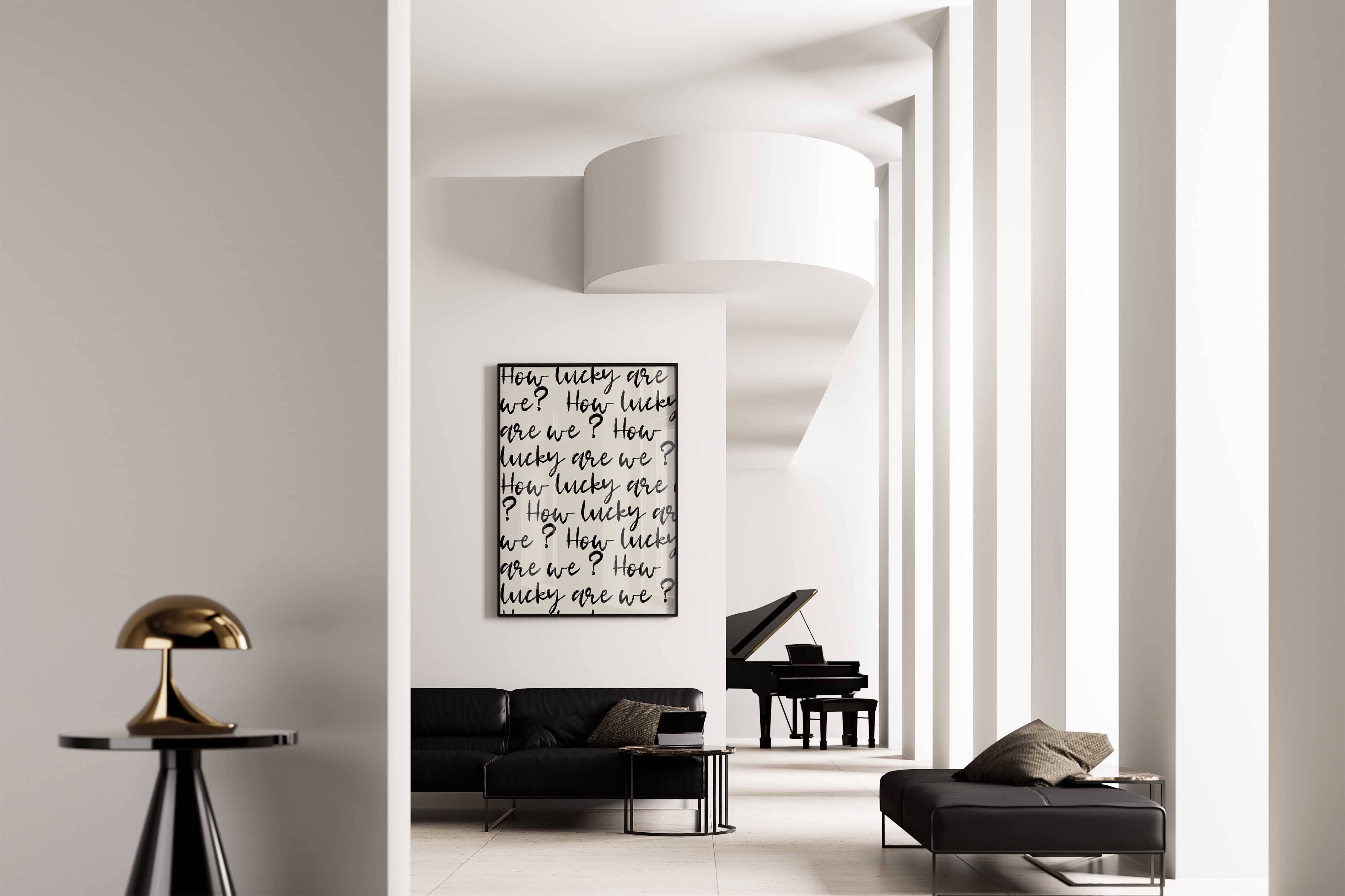 D'LUXE PRINTS - Wholesale Art Print - How Lucky Are We Script Print7