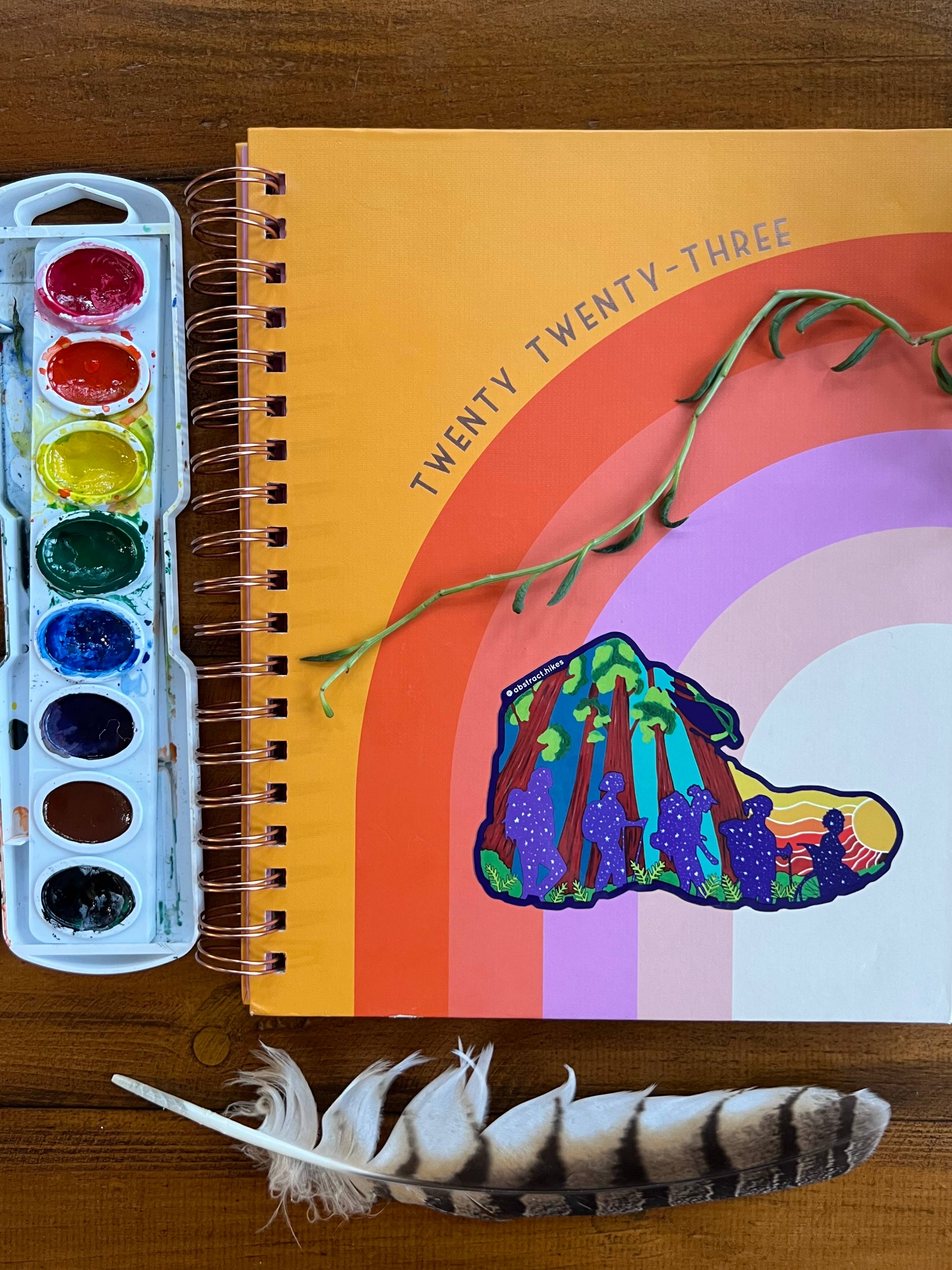 Abstract Hikes - Wholesale Sticker - Hiking Sticker: "Redwoods for Everyone"1