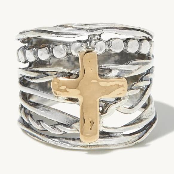 Abby Cross Ring for wholesale by Ideaure Jewelry