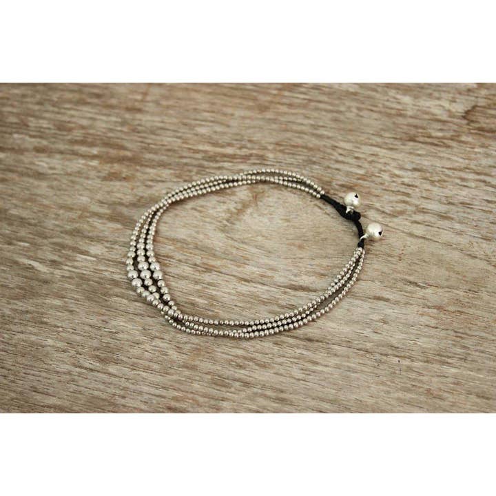 Lumily - Wholesale Anklet - Triple Silver Beads Anklet | Limited Edition - Thailand2