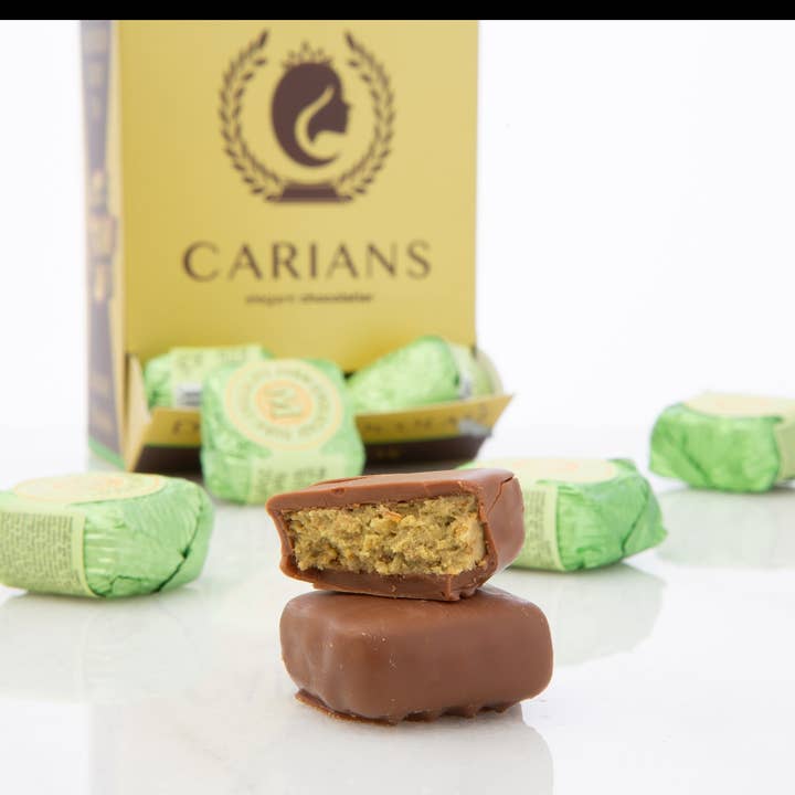 Carian's Bistro Chocolates - Wholesale Chocolate Bar - Dubai Chocolate Bite Size Party Box For Shops - 14 Piece
