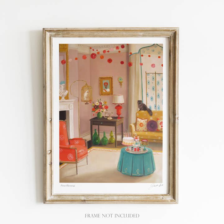 Affiche d'art Prince Charmings — 8,5 po x 11 po pour la vente par JANET HILL STUDIO