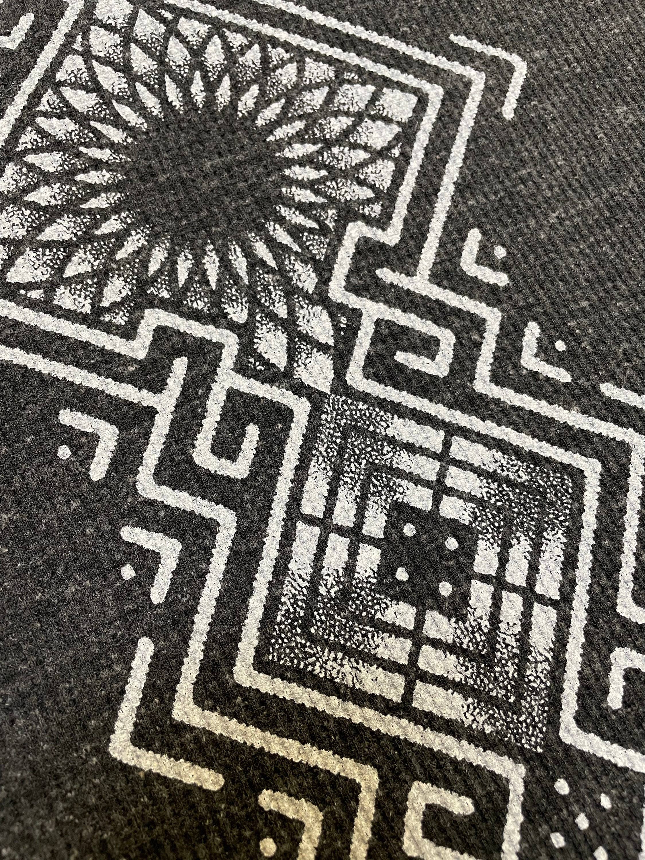 Sacred State Design - Wholesale Screen Printed T-Shirt - Women's - Eco Thermal Geometric Sacred Geometry Festival Shirt2