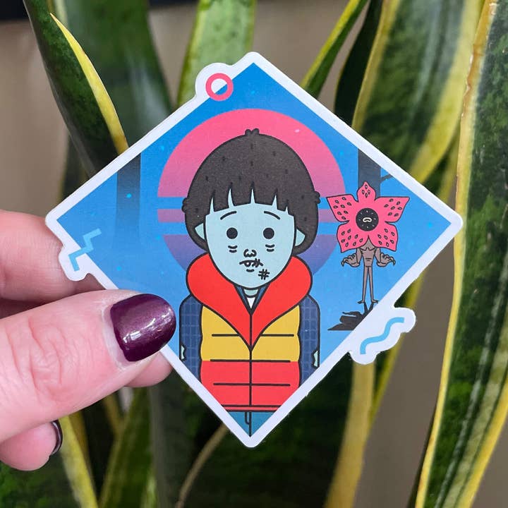 Strange in the 80's Vinyl Sticker Set of 5 for wholesale by Geeky Little Monkey