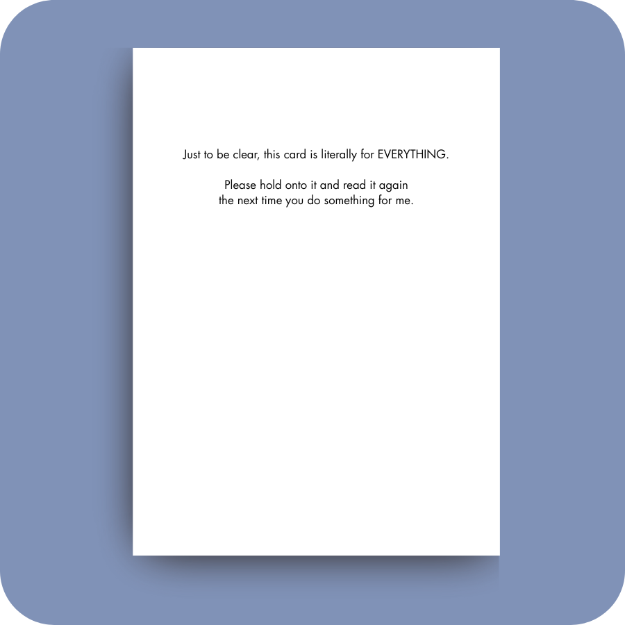 Bald Guy Greetings - Vendita all'ingrosso Biglietti di ringraziamento - #226 – Divertente Biglietto di Ringraziamento – Per Tutto2