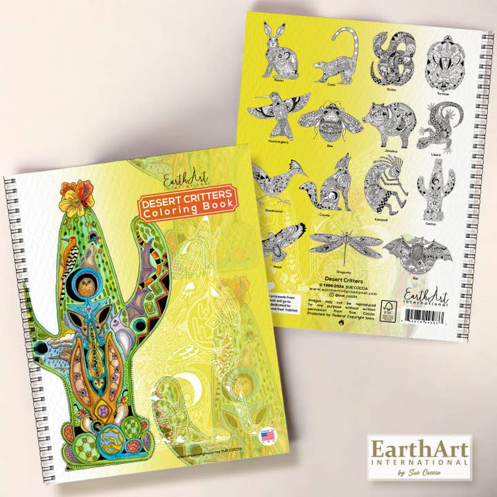 EarthArt International – Engroshandel Malebog - Voksen – Desert Critters malebog2