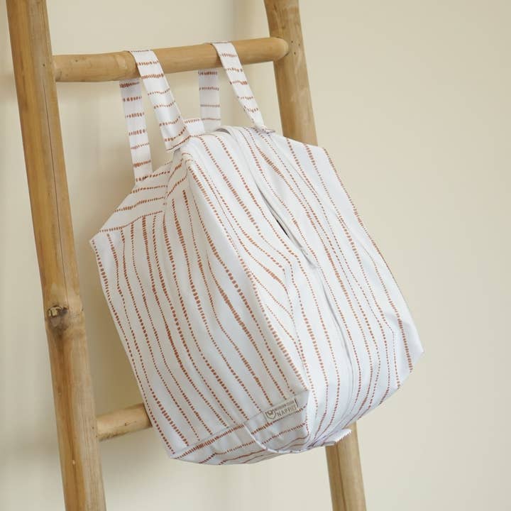 Cloth Nappy Pod - Dune White with Tan for wholesale by Modern Cloth Nappies