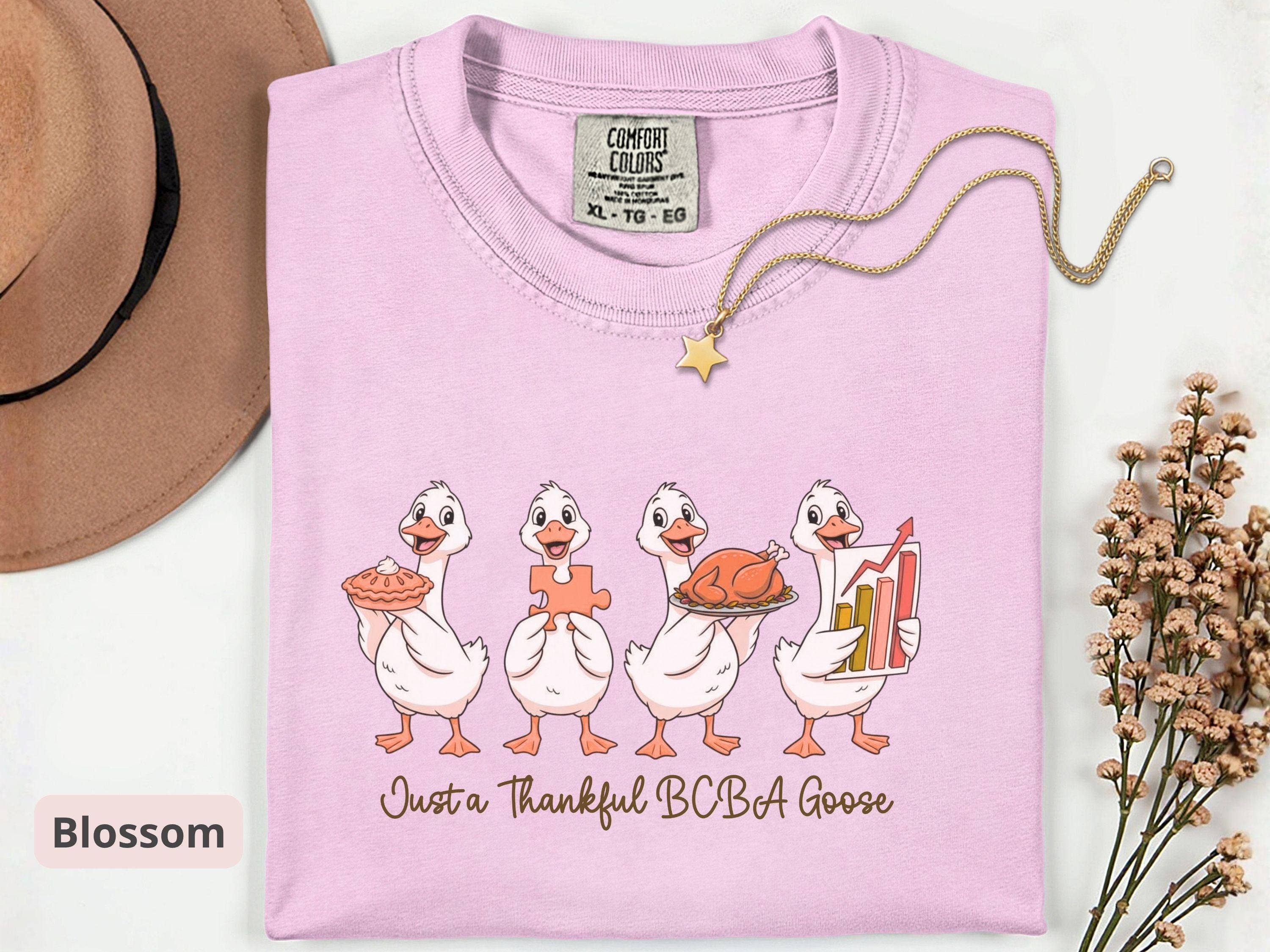 Glaime - Wholesale T-Shirt (Graphic) - Women's - Comfort Colors Thankful BCBA Goose Women Shirt, Funny ABA3