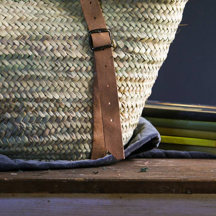 Medina - Wholesale Backpack - Women's - Palm Leaf Backpack Basket3