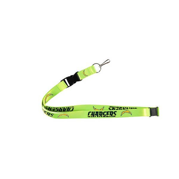 LOS ANGELES CHARGERS LANYARDS - PREMIUM 2-SIDED FULL NEON for wholesale by St. Louis Wholesale LLC