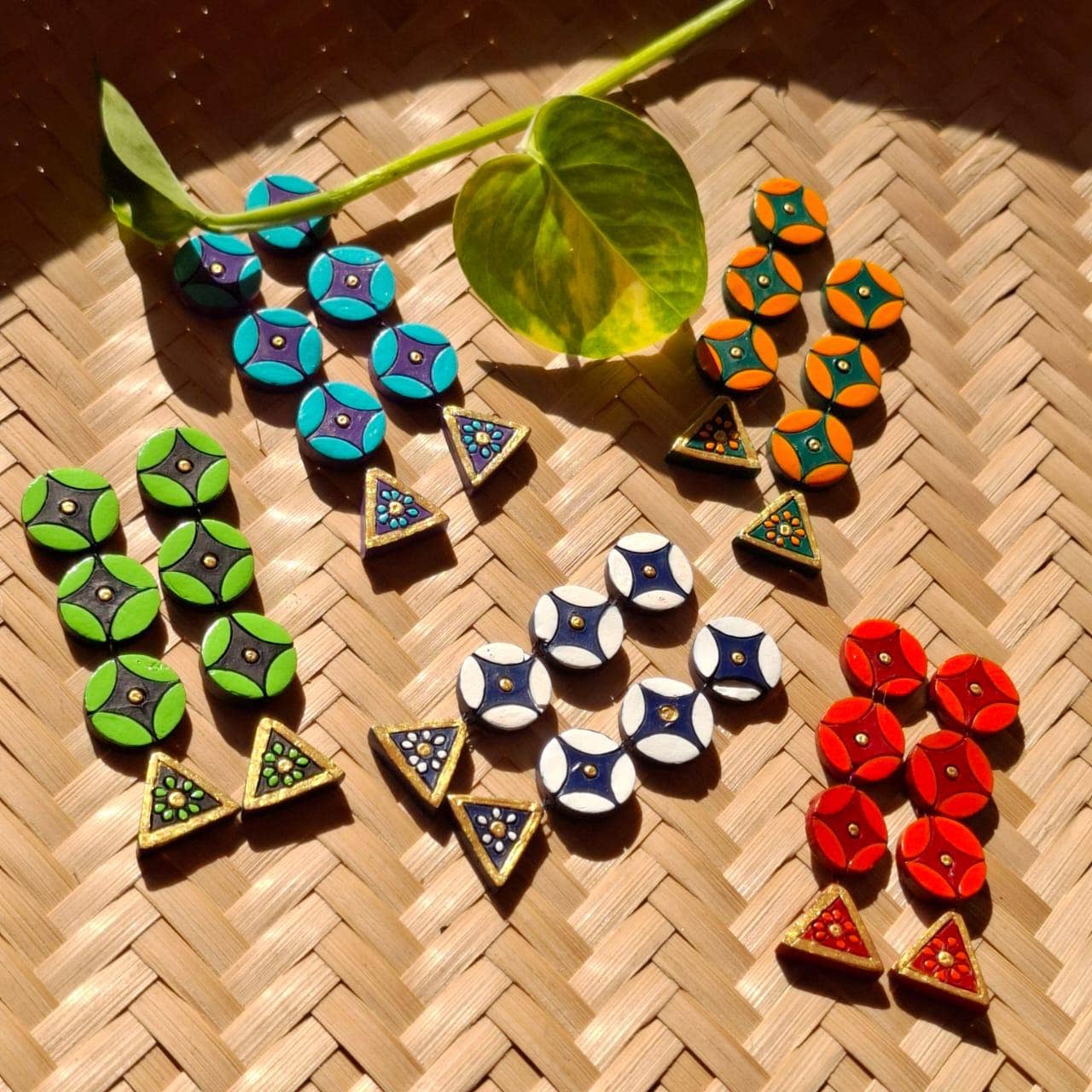 House of Kraft Jewelry & Accessories – wholesale Tassel earrings – Geometric Earring Set | Clay Jewelry | 4-Pack Jewelry Set1