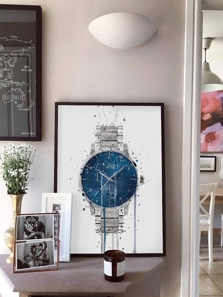 Orologio da polso da parete con stampa 'Nebula' per la vendita all'ingrosso da parte di We Love Prints