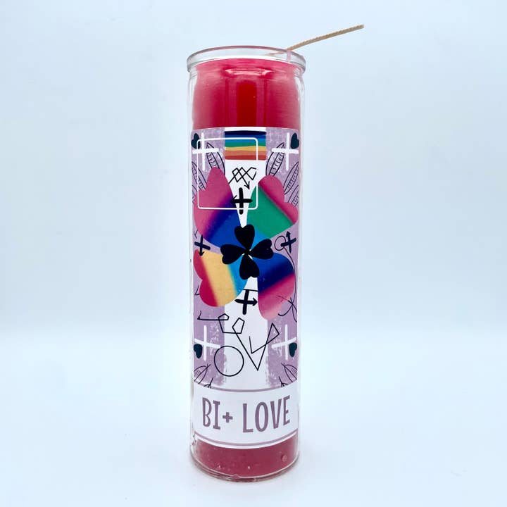 7 Day Candle - Bi+ Love for wholesale by The Hermit's Lamp