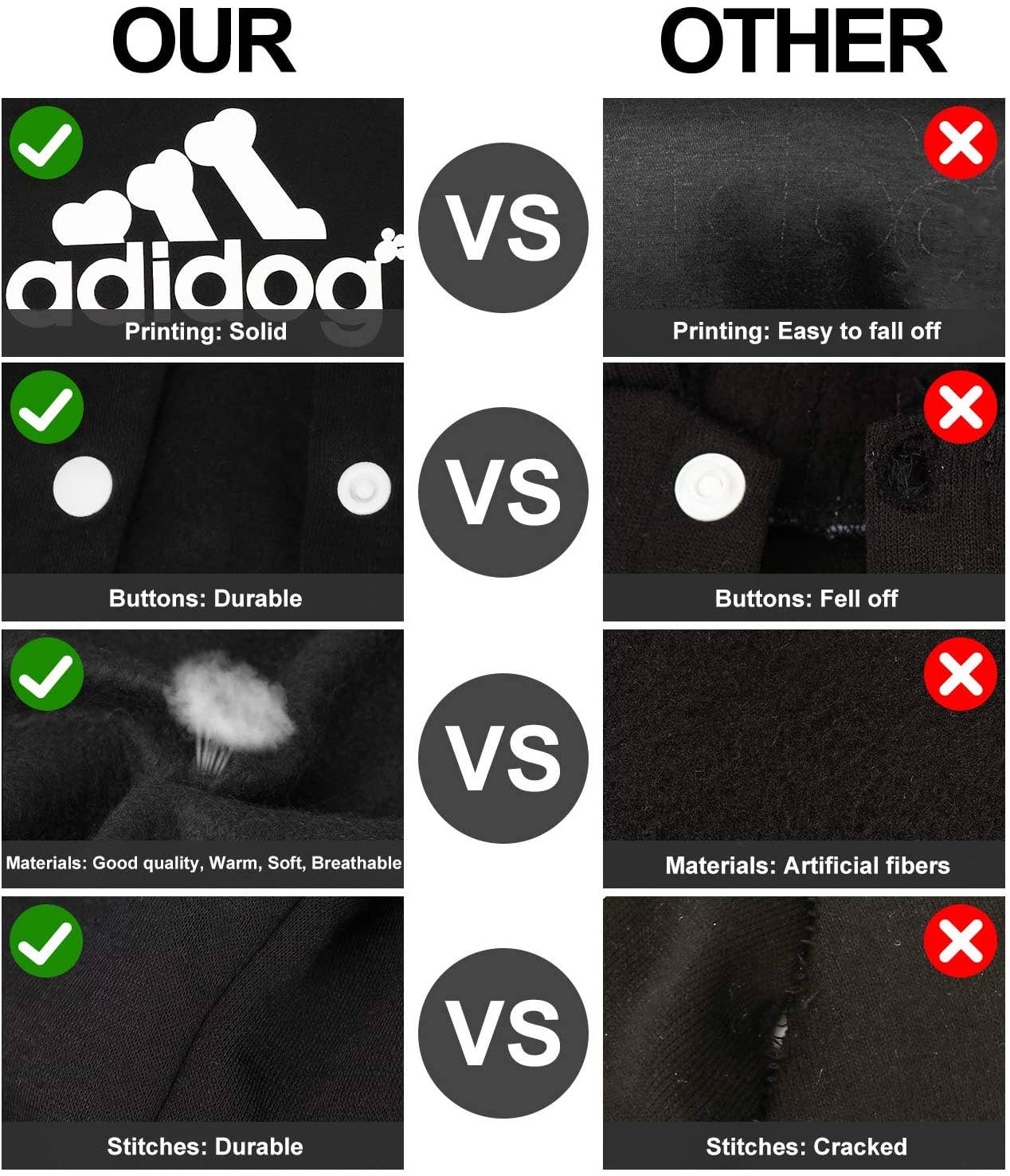 Furr-Baby Gifts - Wholesale Costume - Unisex - Adidog Pet Pet Four-Legged Hoodie XS-XXL10