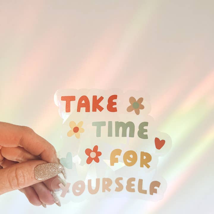 Maddie Green Designs - Wholesale Suncatcher - Take Time For Yourself Vinyl Suncatcher Decals1