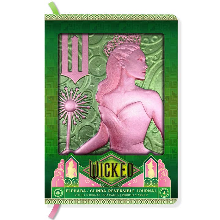 Insight Editions - #1 Pop Culture Publisher - Wholesale Journal/Diary - Wicked: Elphaba / Glinda Reversible Sculpted Journal5