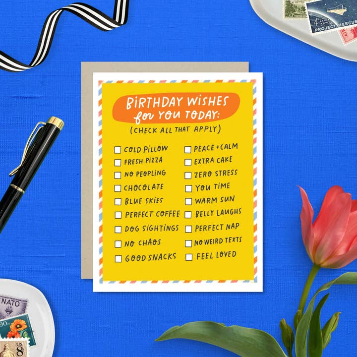 Barone and Co. - Wholesale Birthday Card - Birthday Checklist Birthday Card2