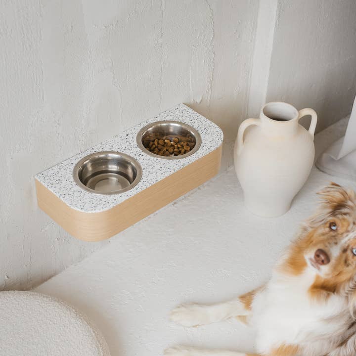 ValiaiDesign - Wholesale Pet Bowl - Cat/Dog - Waterproof dog feeder, Solid stone mounted dog bowl stand