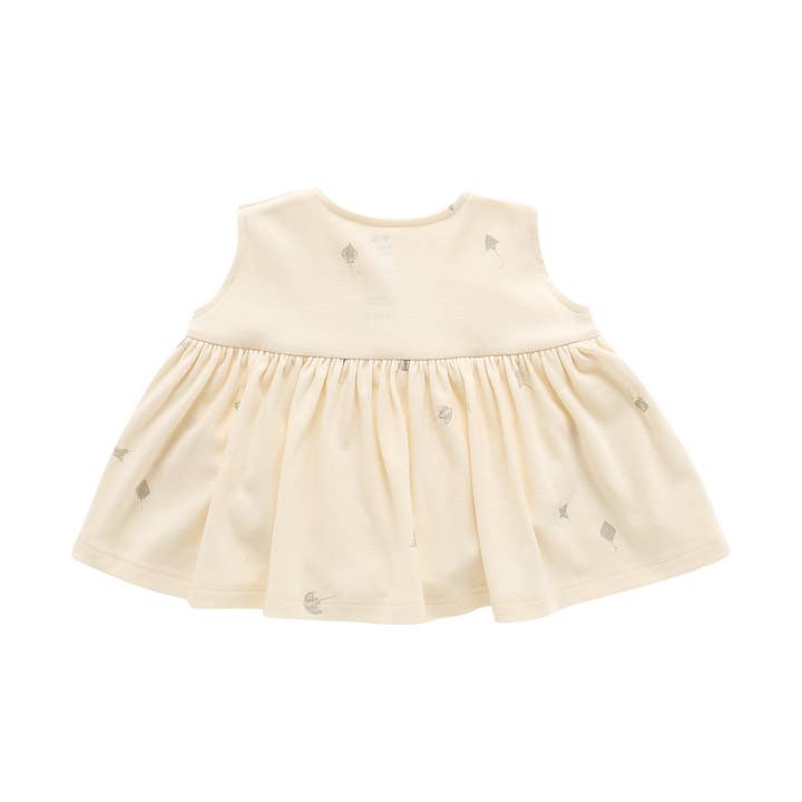 Vestido bebé entallado y vuelo - Jersey crema para venta al por mayor de OMAMImini