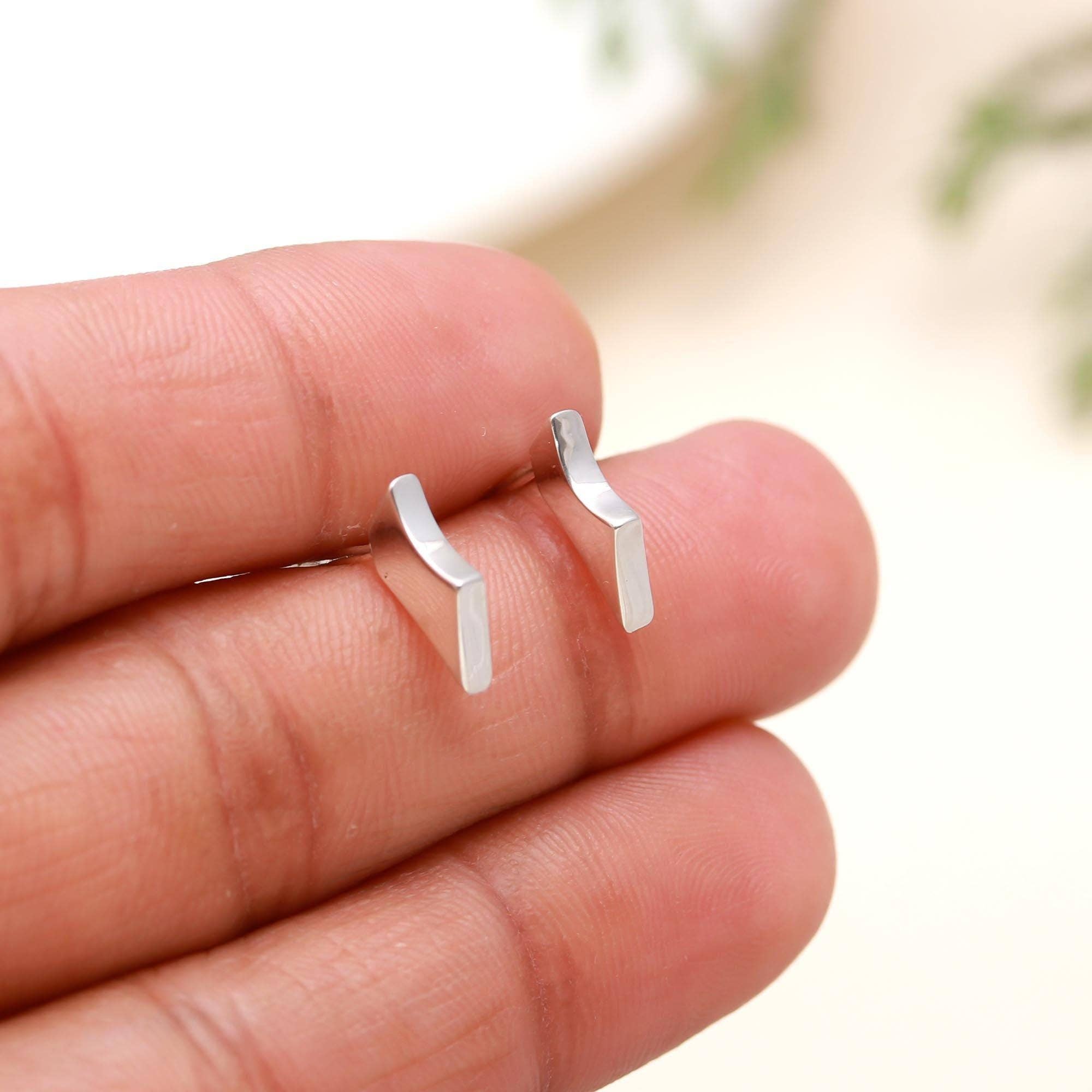 AG 925 JEWELLERY - Wholesale Stud/Post Earrings - 925 Sterling Silver Geometrical Earrings Push Backs8