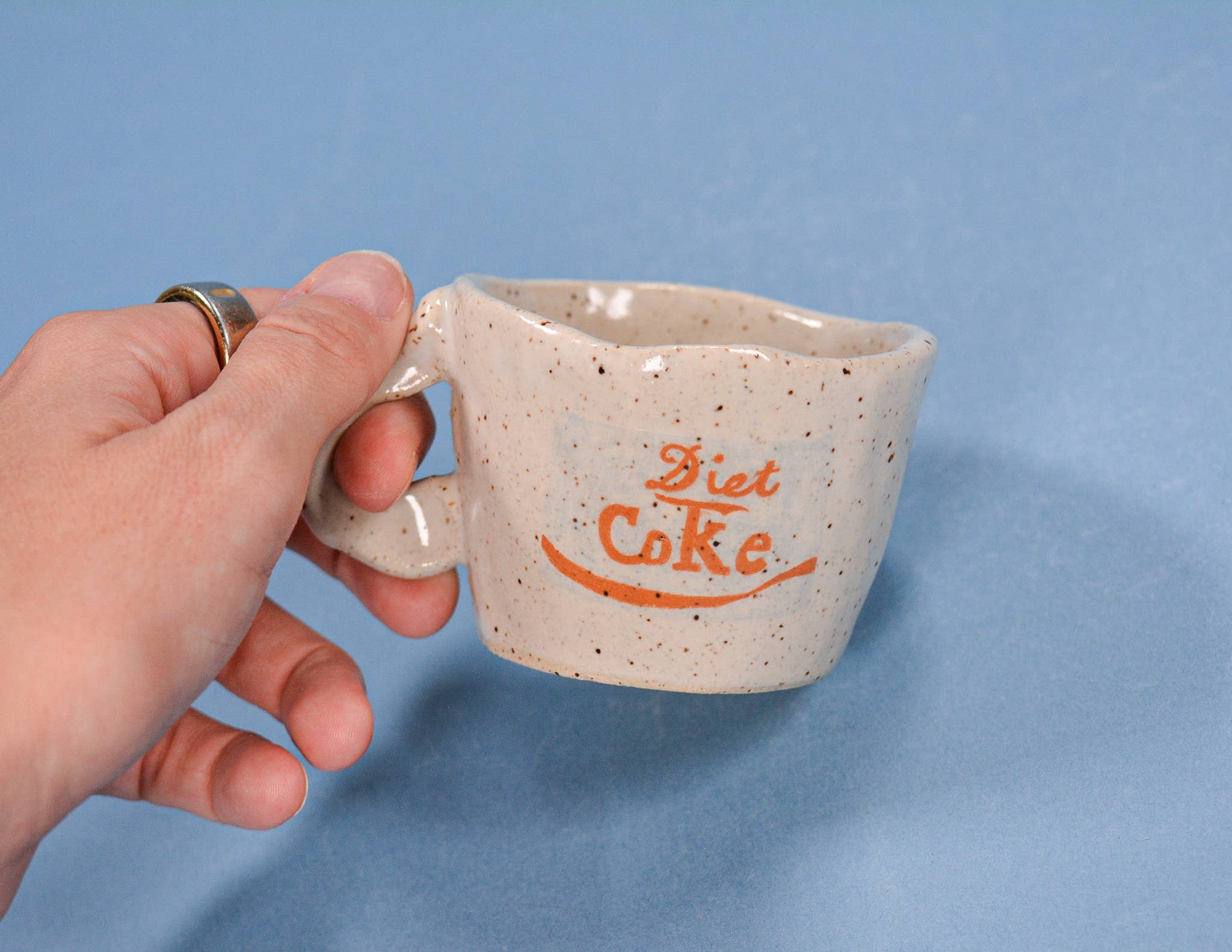 Juice Ceramics Handmade Pottery and Jewelry - Wholesale Coffee Mug - Diet Coke- Handmade Speckled Ceramic Espresso Cup -  2-4 oz.3