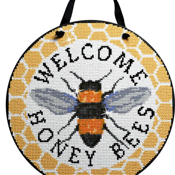 Kit di Pittura Diamante Ape, Insegna in Legno Fai-da-Te da 14 Pezzi per la vendita all'ingrosso da parte di Barn Star Painting