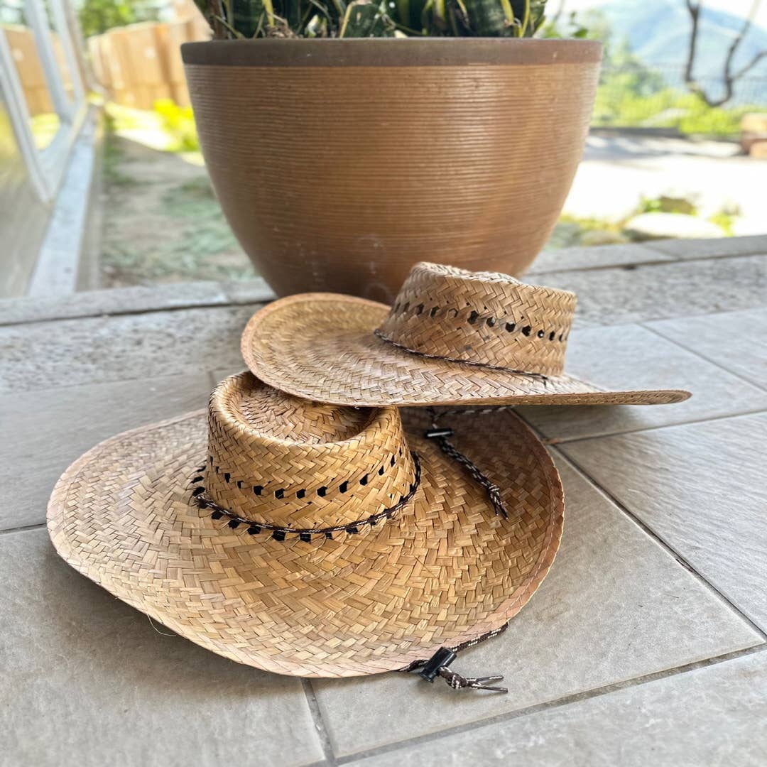 NATUREL Chapeau de sauveteur Gallera Burnt Palm Leaf avec embout ventilé en vente sur Faire4