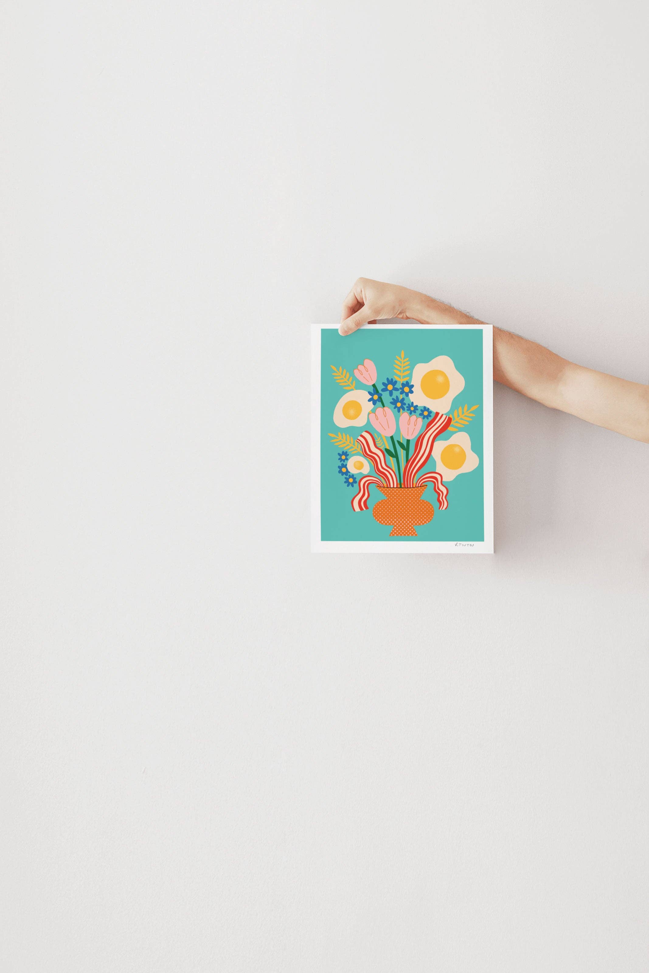 Studio Toute - Wholesale Art Print - Bacon & egg Brunch bouquet Art print0