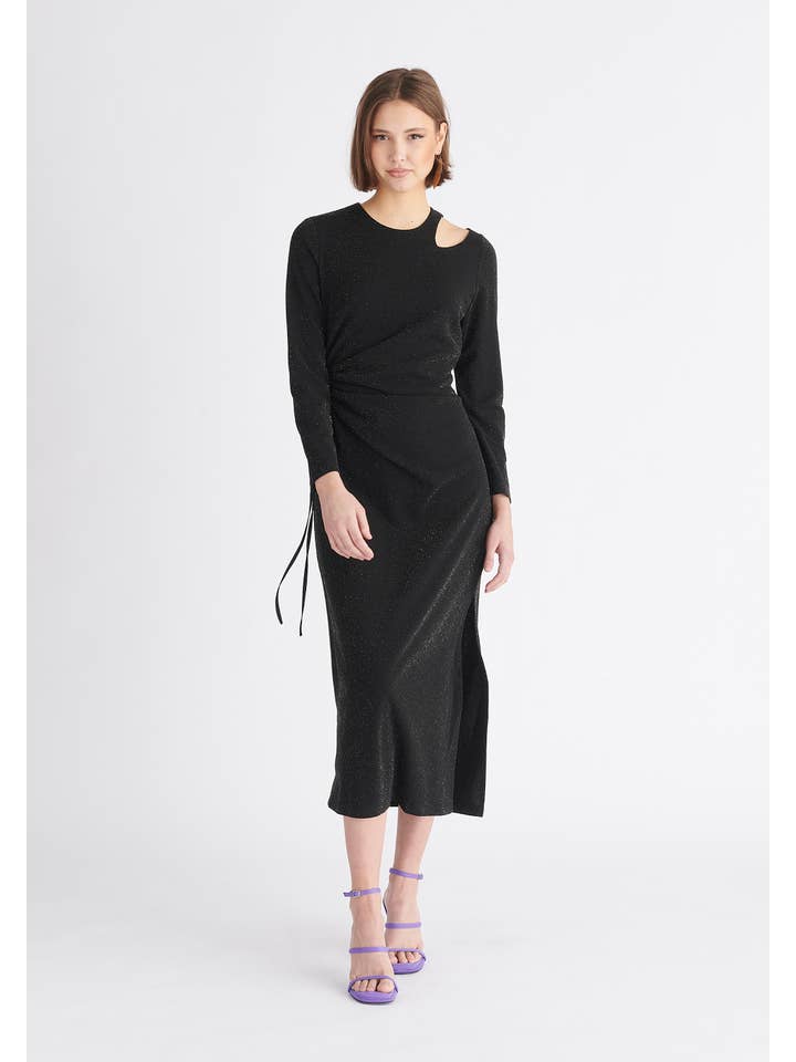 Paisie – Großhandel Kleid – Damen – Glitzerndes Kleid mit Ausschnitt