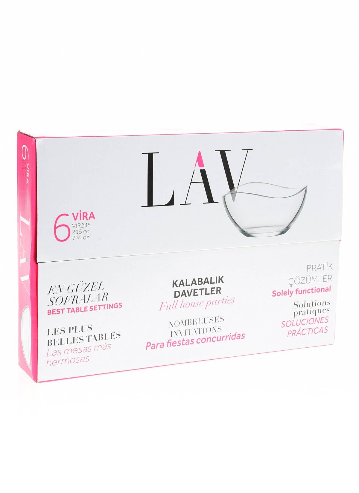 Hakan – Engroshandel Serveringsskål – LAV Vira glas serveringsskåle sæt med 6, lille rund skål, 7.27