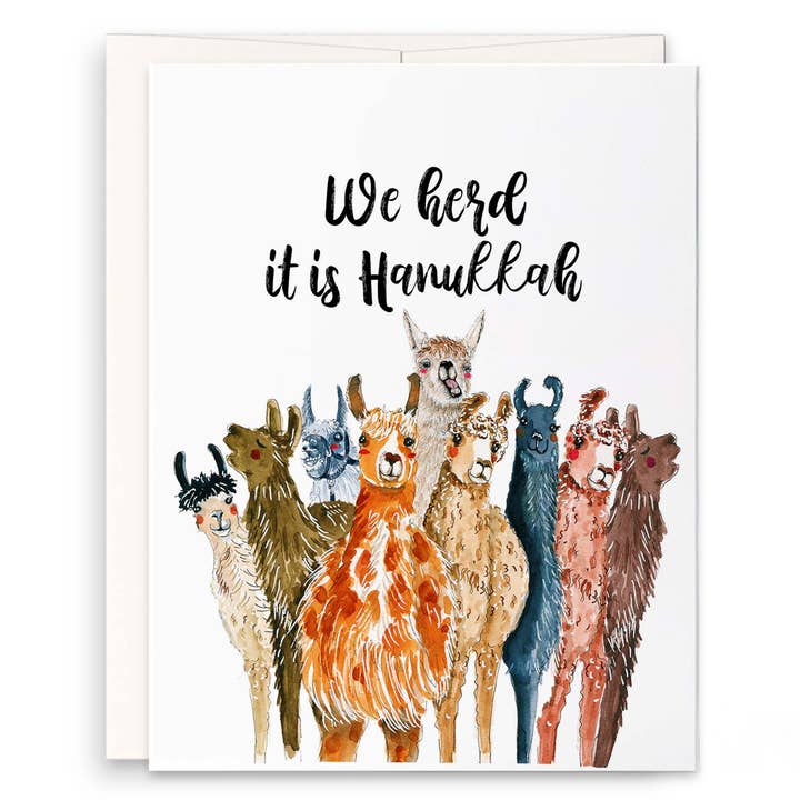 Liyana Studio – wholesale Hanukkah card – Llama Menorah - Funny Hanukkah Card