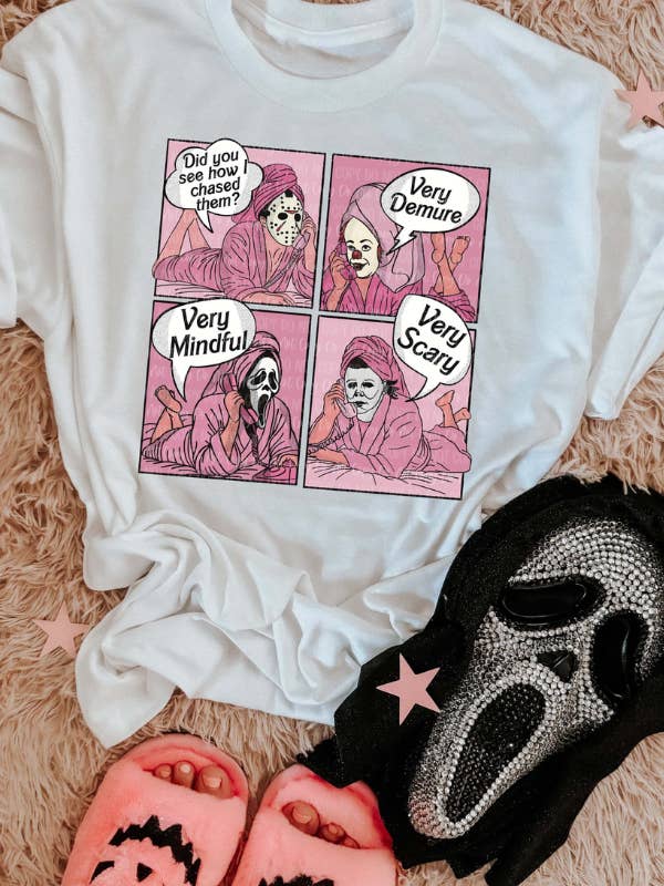 Horror Very Demure Graphic Tee for wholesale by Wilde and Ink Threads